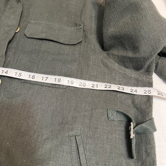 Zara Women's Jacket Button Size Large Utility Jacket Dark Green - Picture 9 of 10